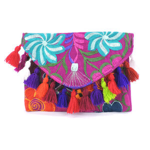 Handmade Boho Crossbody Purse Tassel Embroidered